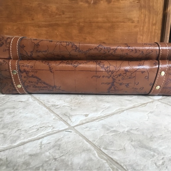 New! Patricia Nash Benvenuto Leather Signature Map Tote Bag - Picture 6 of 13